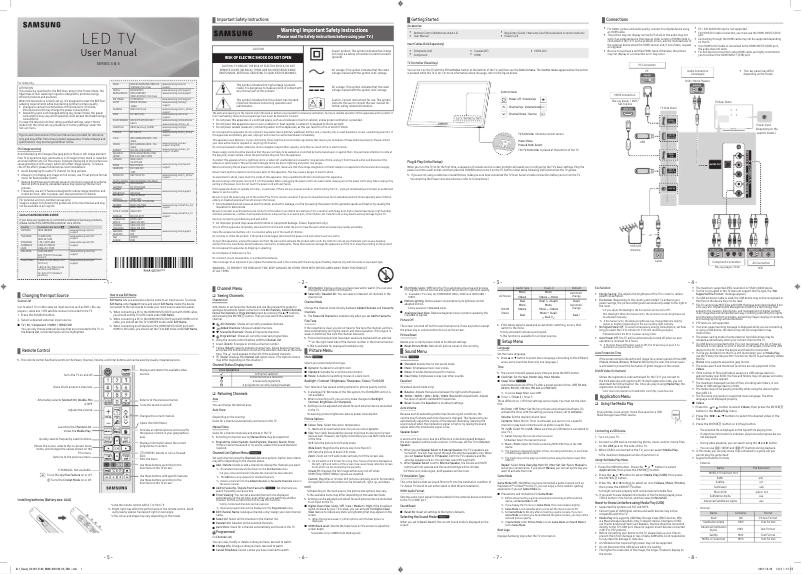 Page 1 de la notice Manuel utilisateur Samsung UA43K5100AKXXM