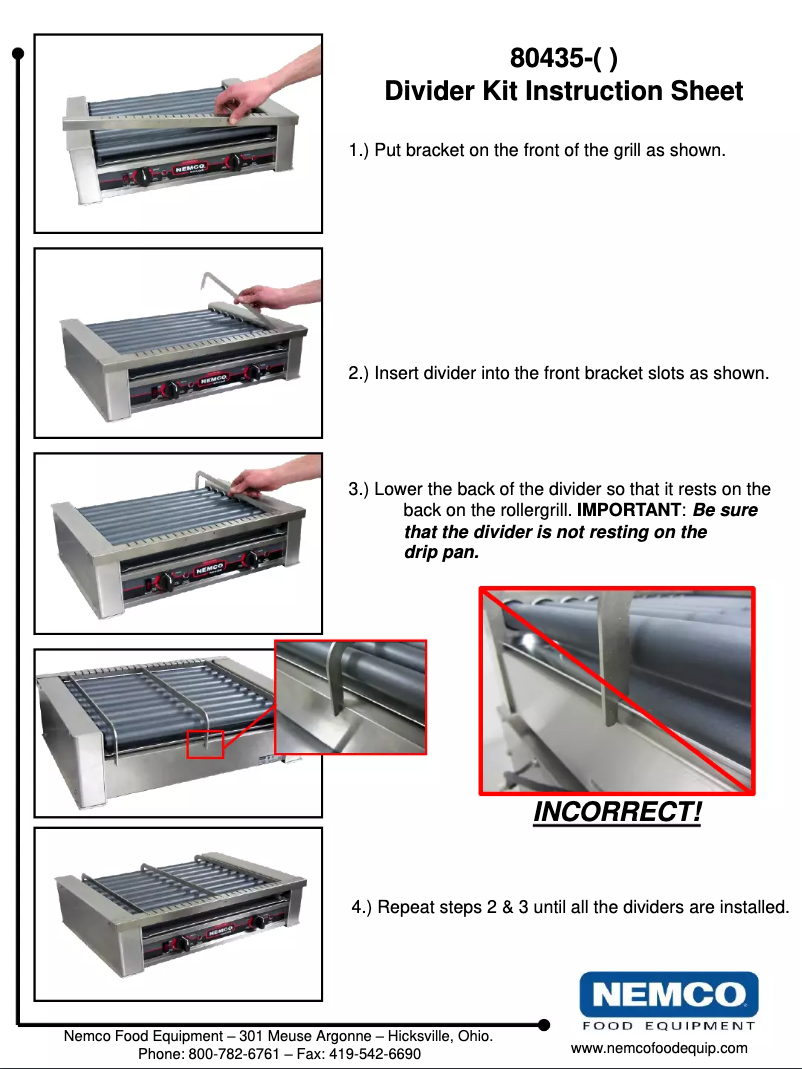 Page 1 de la notice Manuel utilisateur Nemco 80435-27-SLT