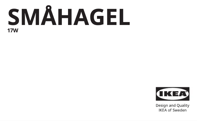 Page 1 de la notice Manuel utilisateur Ikea SMÅHAGEL 405.391.78