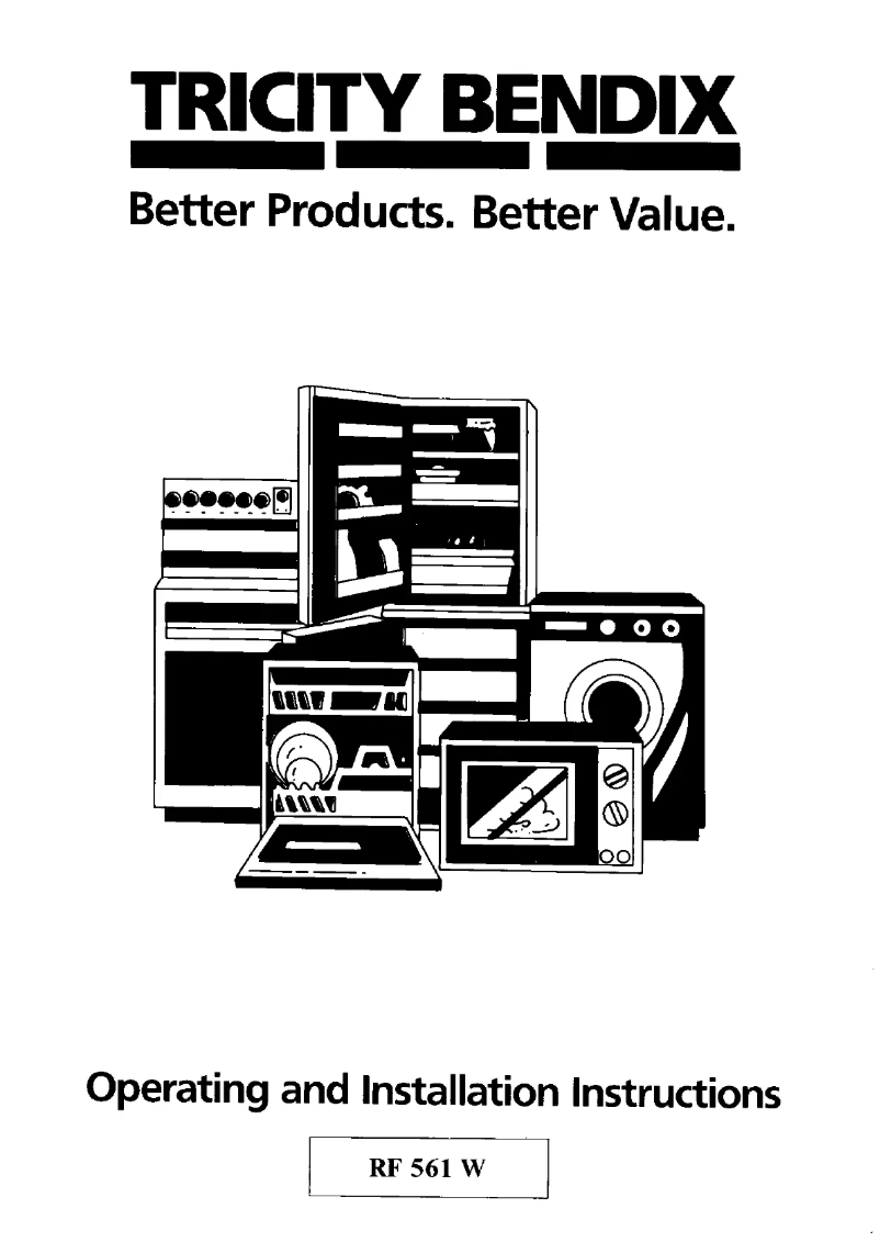 Página 1 del manual Manual de usuario Tricity Bendix RF561W