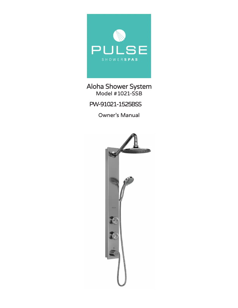 Página 1 del manual Manual de usuario Pulse ShowerSpas Aloha 1021-SSB