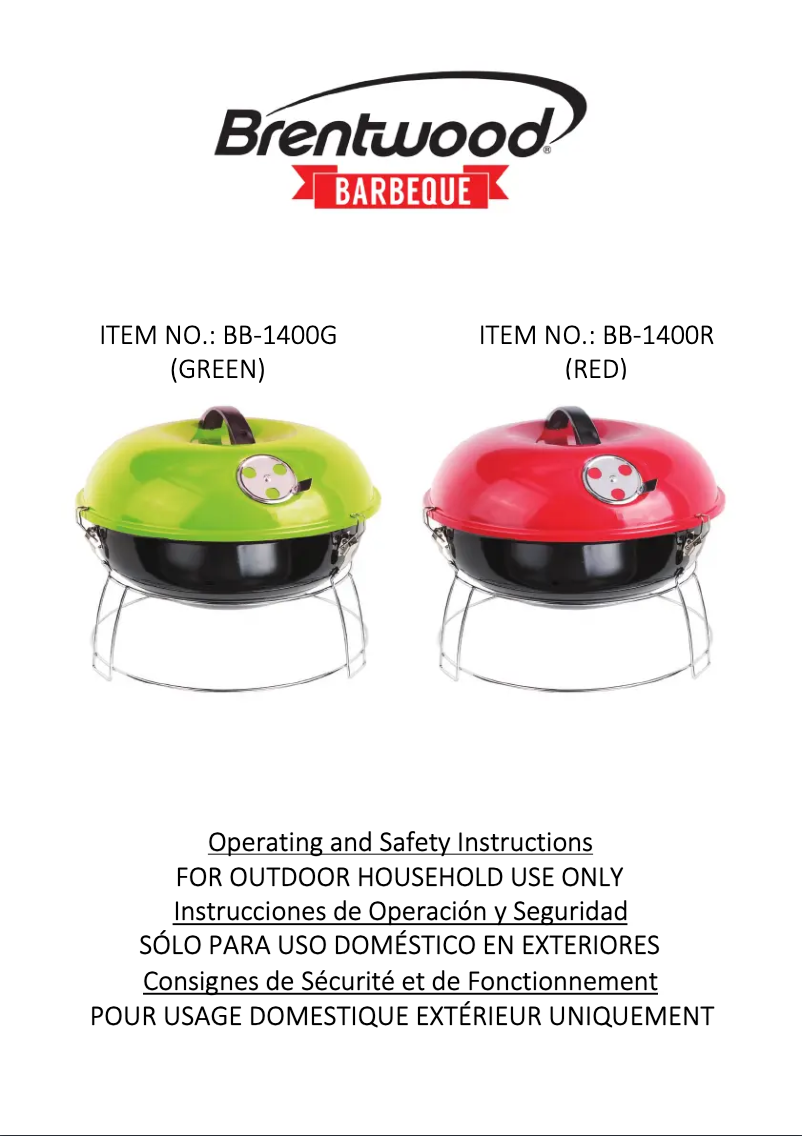 Page 1 of the manual User Manual Brentwood BB-1400R