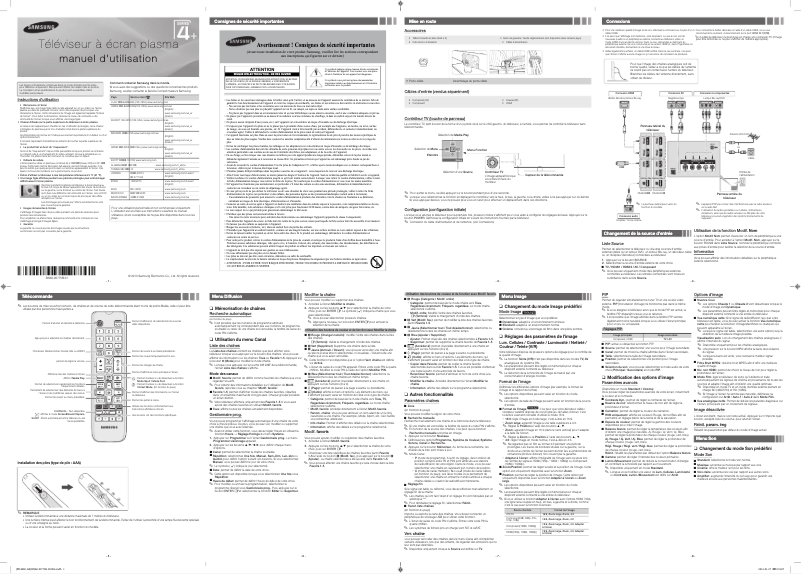 Página 1 del manual Manual de usuario Samsung PA43H4000AR