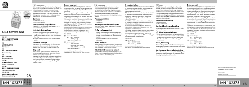 Page 1 de la notice Manuel utilisateur Playtive IAN 102378