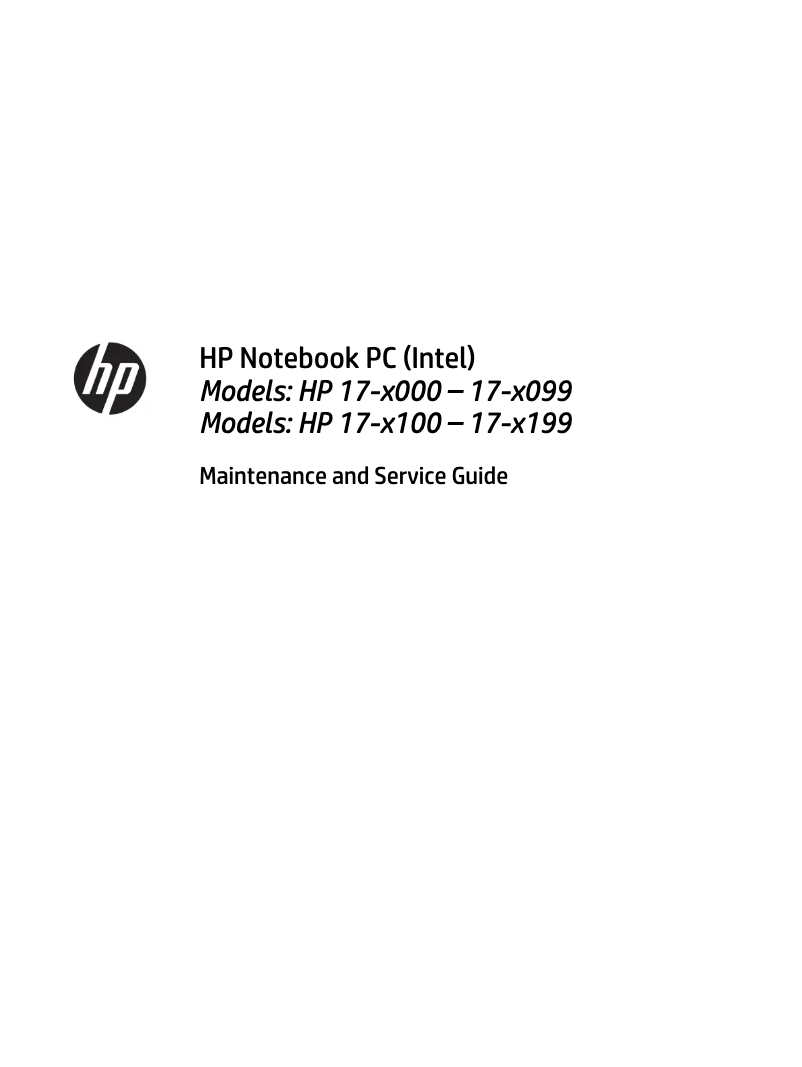 Page n°1 - Manuel utilisateur HP 17-ak091nd