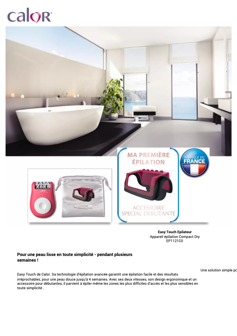 Página 1 del manual Manual de usuario Calor Easy Touch EP1121