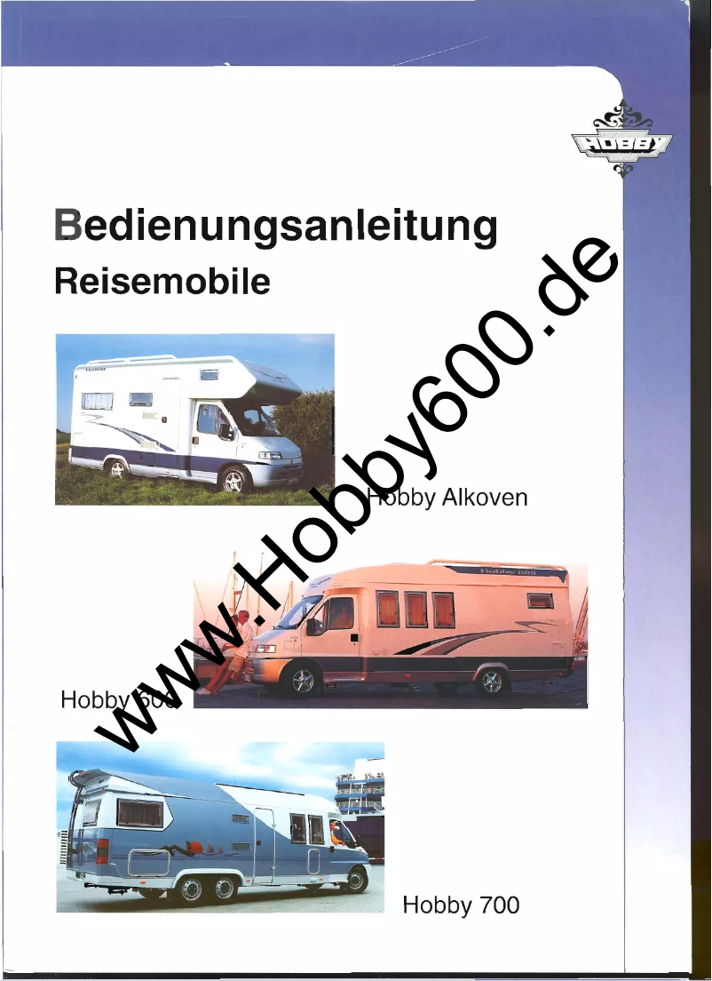 Page 1 de la notice Manuel utilisateur Hobby 700