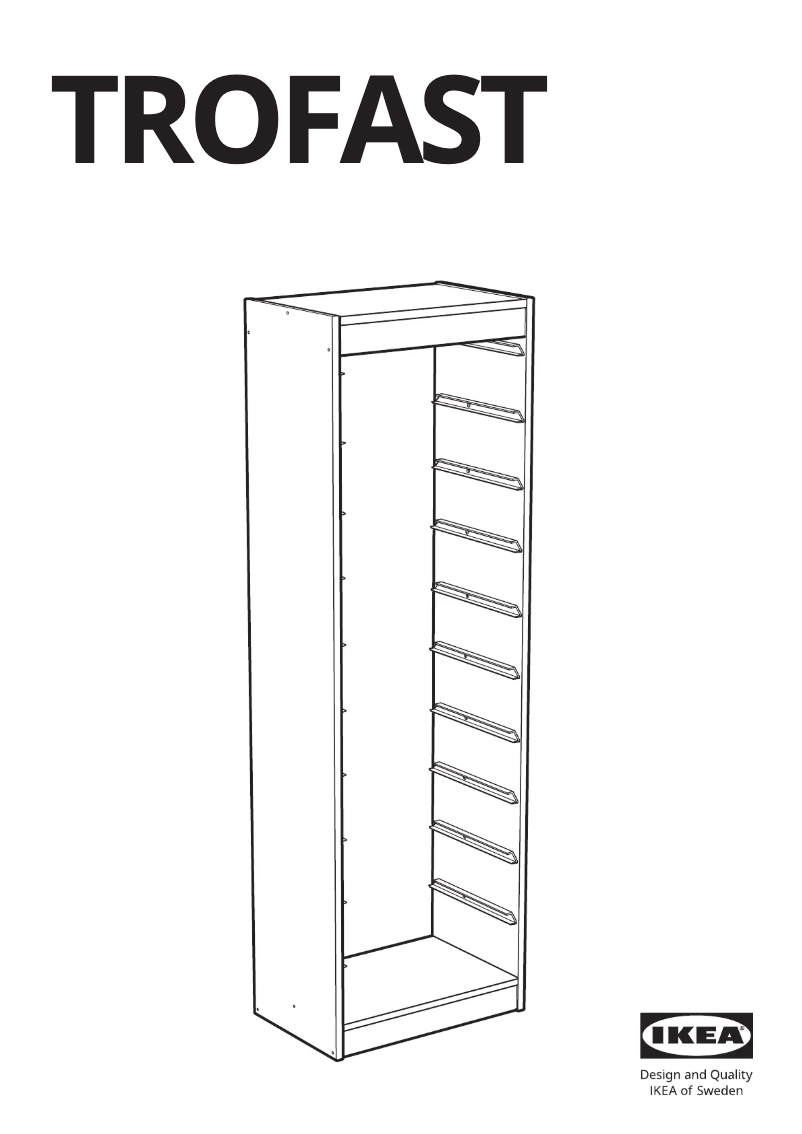Page 1 de la notice Manuel utilisateur Ikea TROFAST 105.439.21