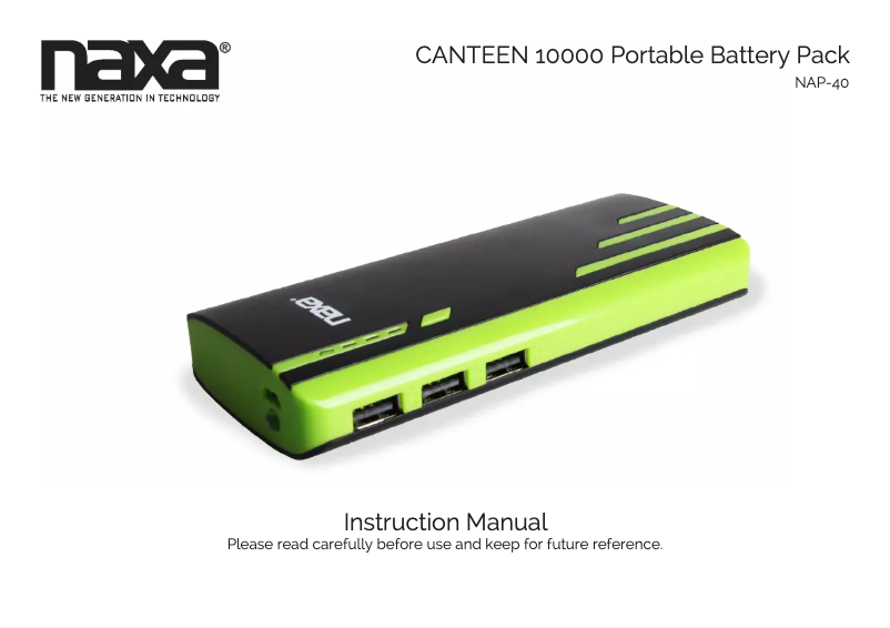 Page 1 of the manual User Manual Naxa NAP-40