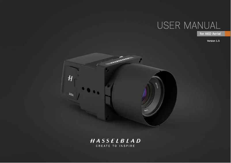 Page 1 de la notice Manuel utilisateur Hasselblad A6D Aerial