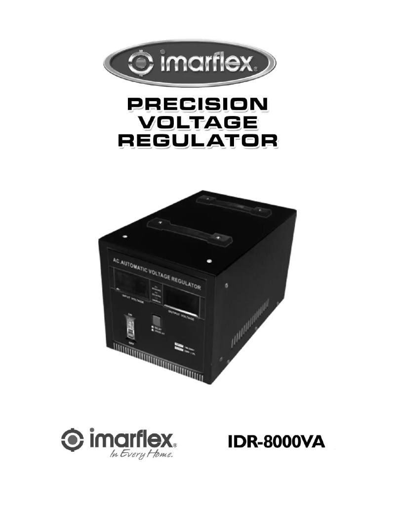 Page 1 de la notice Manuel utilisateur Imarflex IDR-8000VA