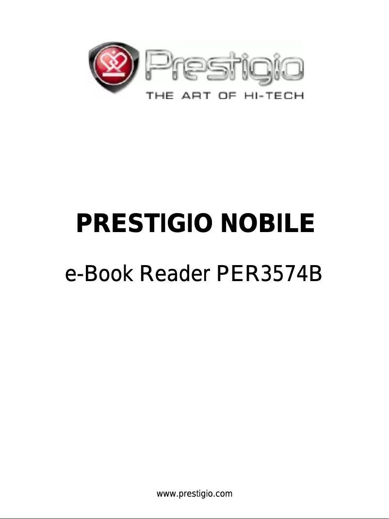 Page 1 de la notice Manuel utilisateur Prestigio MultiReader 3574