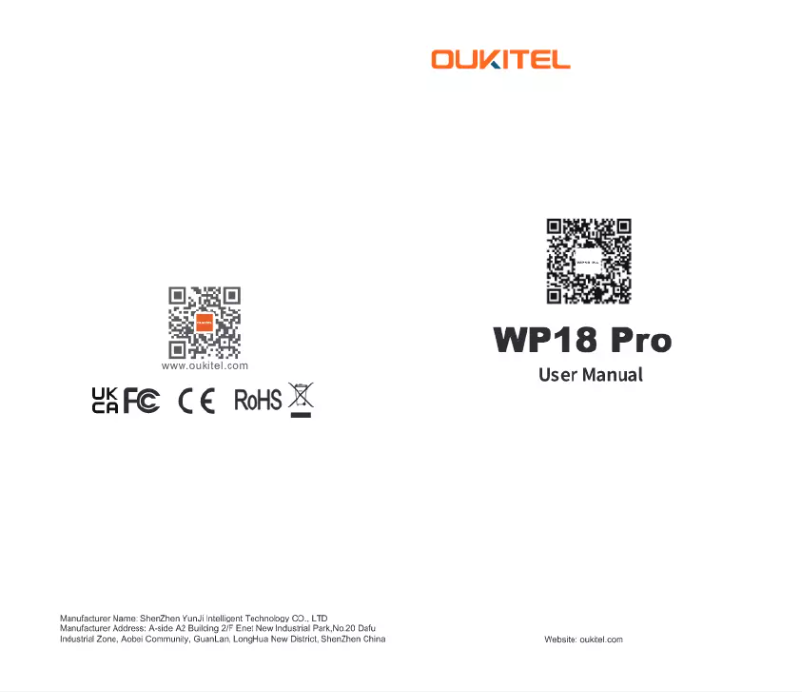 Page 1 of the manual User Manual Oukitel WP18 Pro