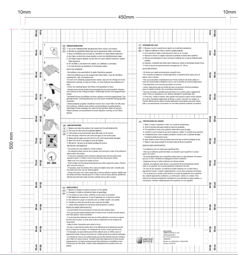 Page 1 de la notice Manuel utilisateur United Office HG02243A