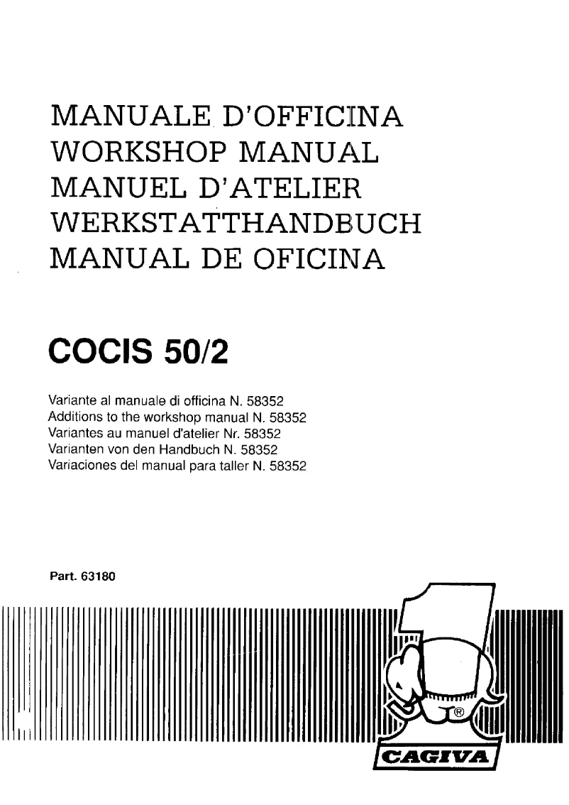 Página 1 del manual Manual de usuario Cagiva Cocis 50