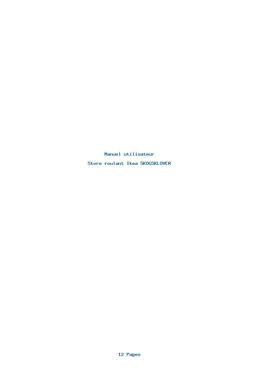 Page 1 de la notice Manuel utilisateur Ikea SKOGSKLOVER