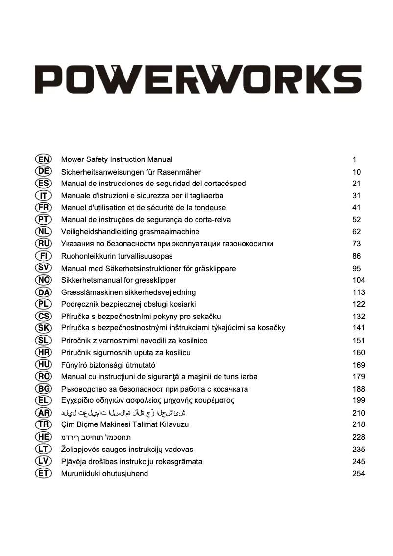 Page 1 de la notice Manuel utilisateur Powerworks PD60LM46SP