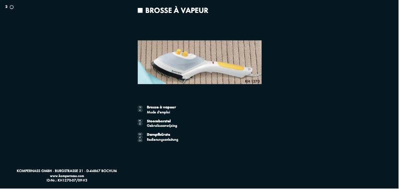 Page 1 de la notice Manuel utilisateur SilverCrest KH 1270