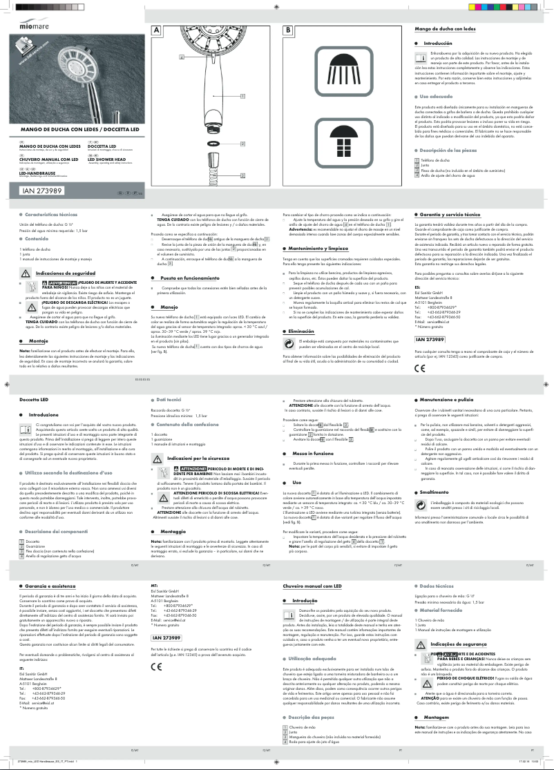 Page 1 de la notice Manuel utilisateur Miomare IAN 089080