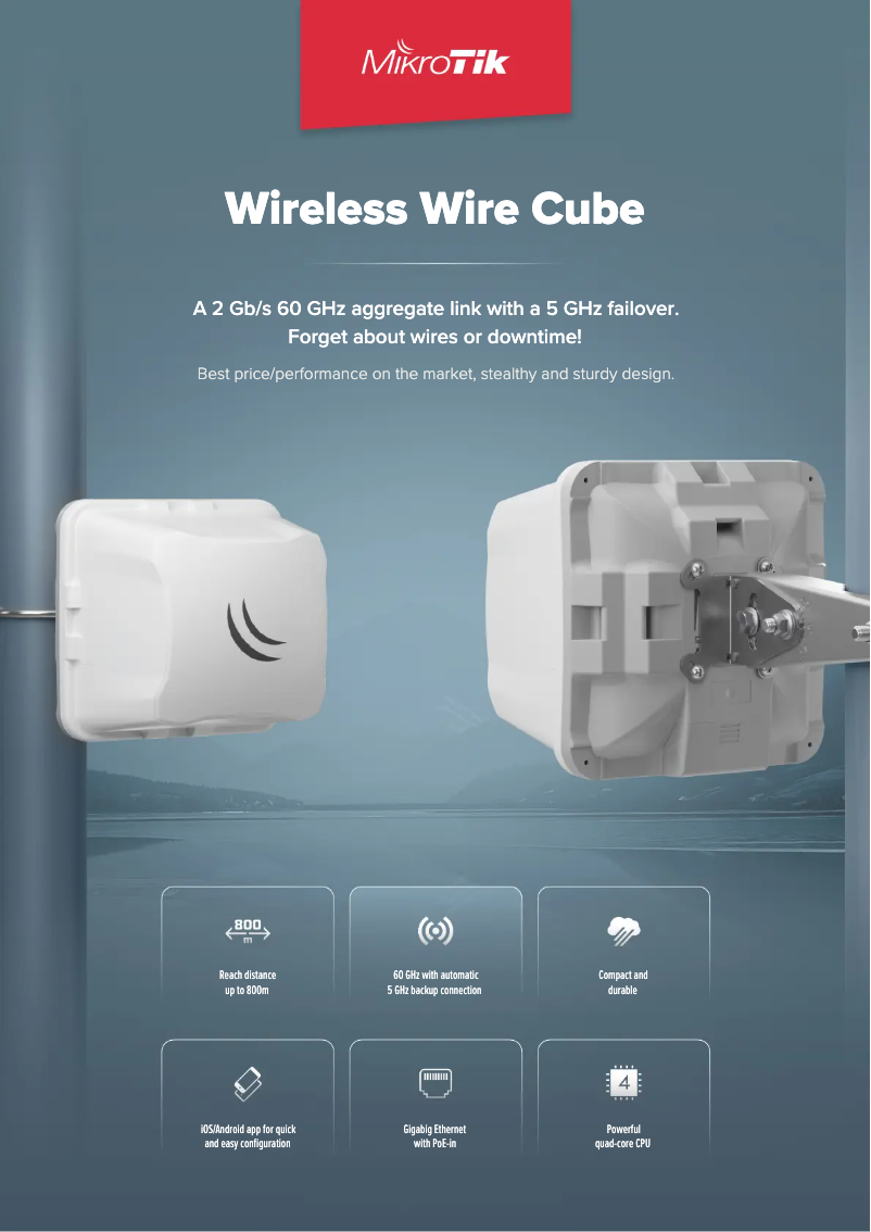 Page 1 de la notice Brochure Mikrotik Wireless Wire Cube