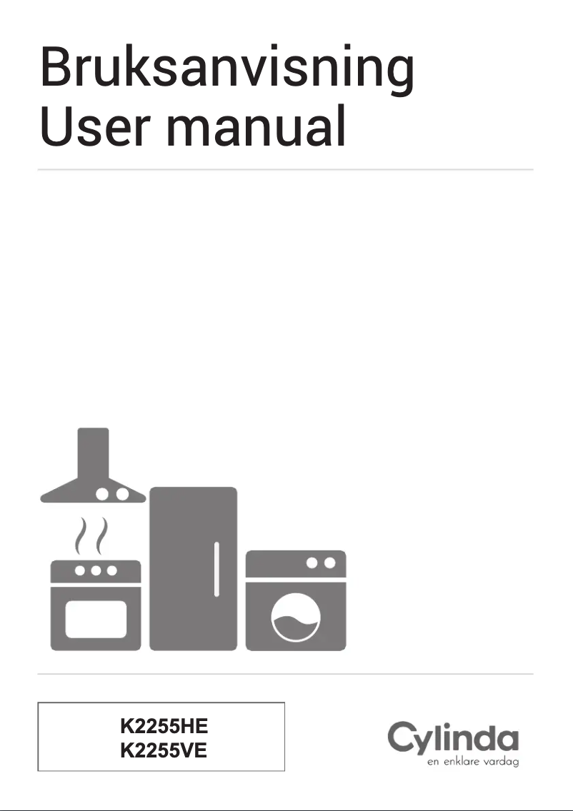Page 1 de la notice Manuel utilisateur Cylinda K2255VE