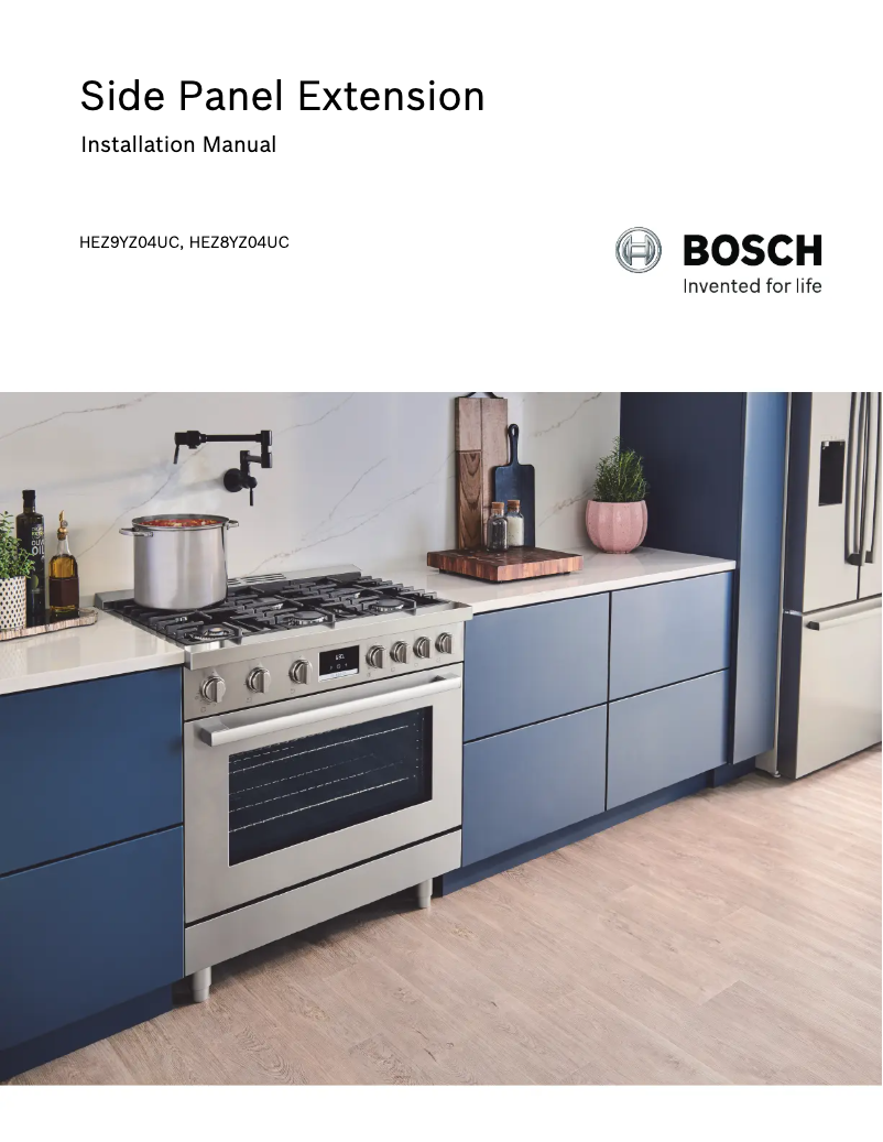 Page 1 of the manual User Manual Bosch HEZ9YZ04UC