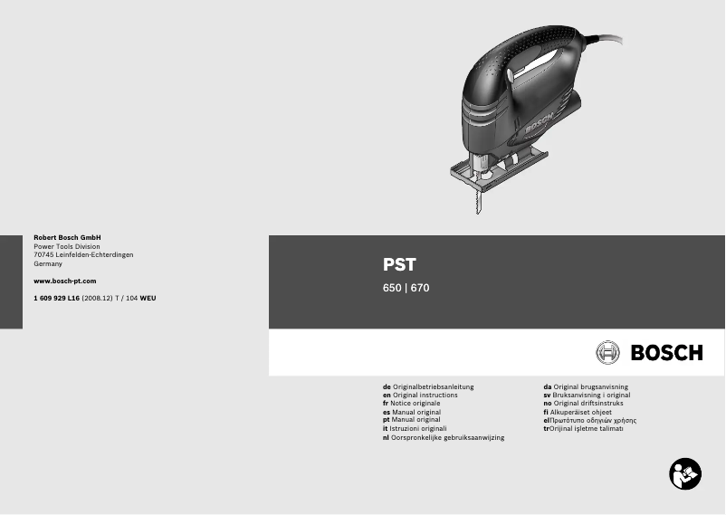 Página 1 del manual Manual de usuario Bosch PST 650