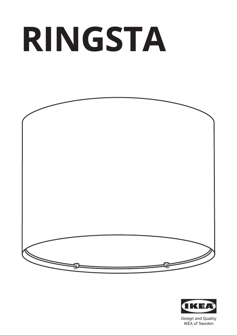 Page 1 de la notice Manuel utilisateur Ikea RINGSTA 604.053.71