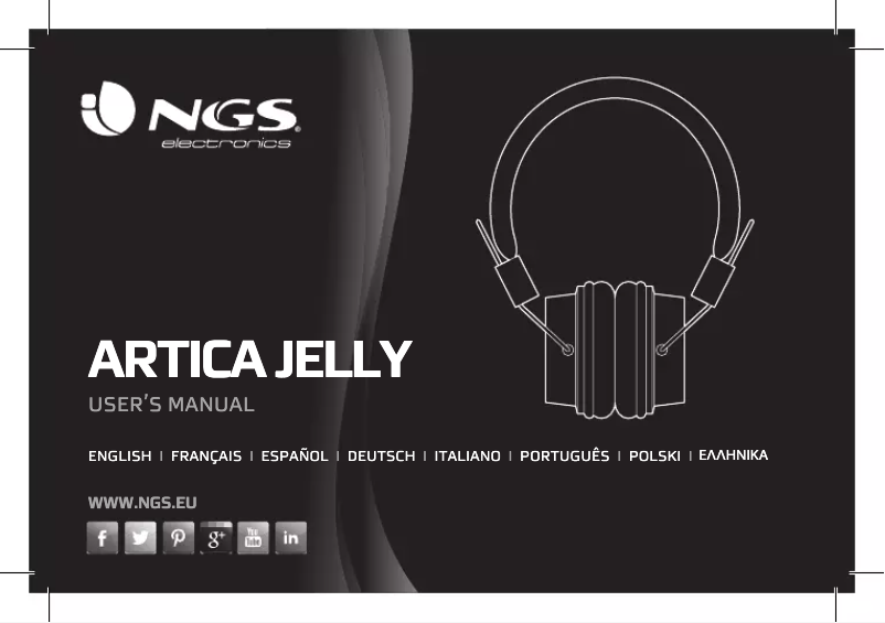Page 1 de la notice Manuel utilisateur NGS Artica Jelly