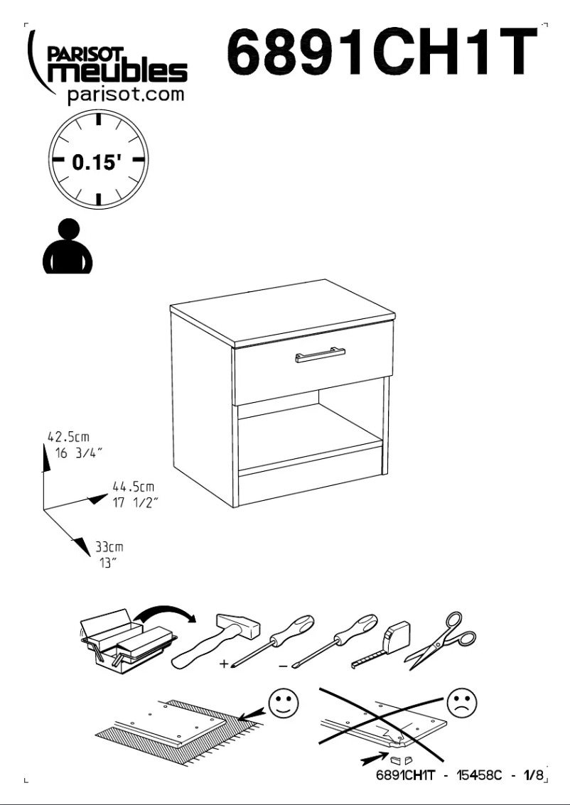 Page 1 de la notice Manuel utilisateur Parisot Infinity 6891CH1T