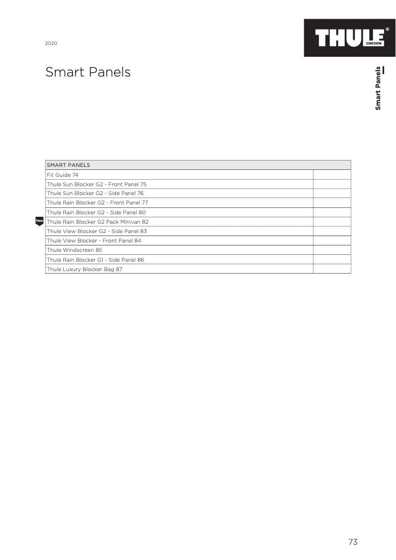 Page 1 de la notice Manuel utilisateur Thule Rain Blocker G2 Front