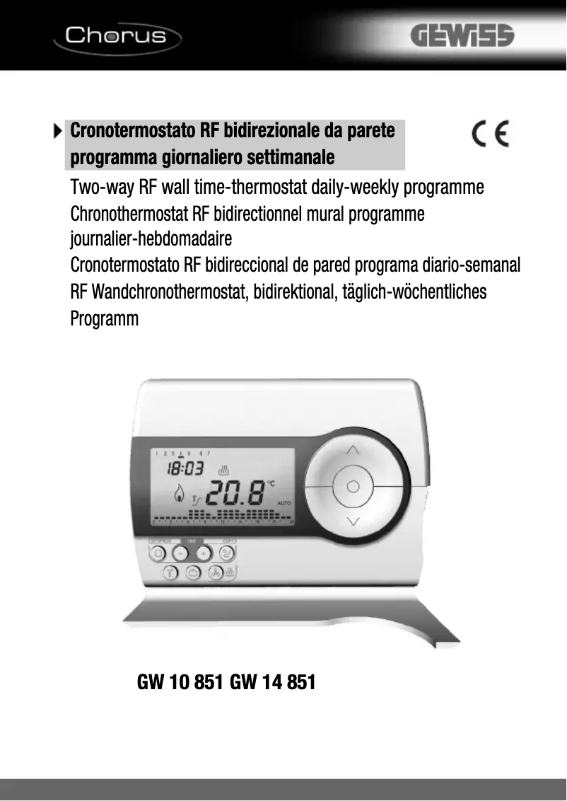 Página 1 del manual Manual de usuario Gewiss GW14851