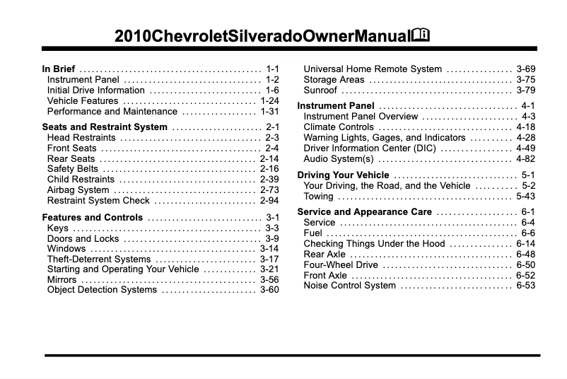 Página 1 del manual Manual de usuario Hummer H3T (2010)