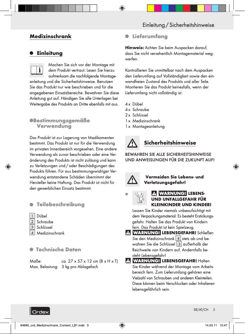 Page 1 de la notice Manuel utilisateur Ordex T13728A