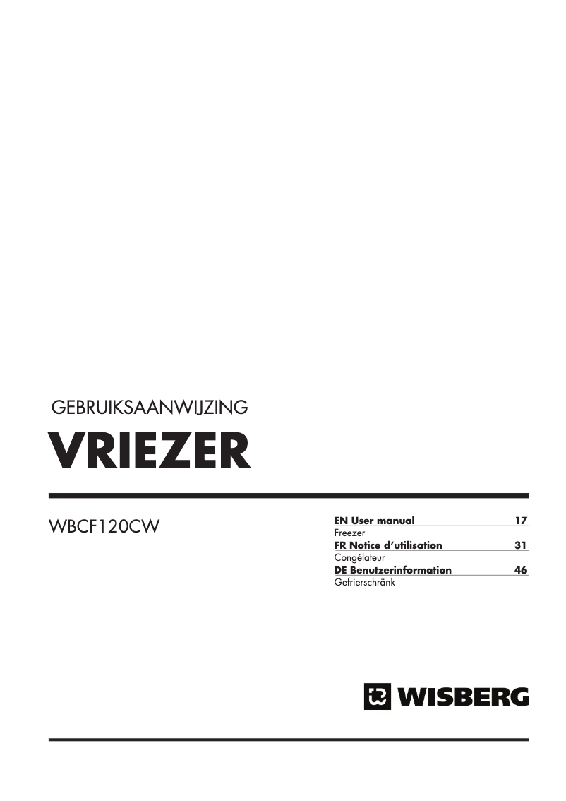 Página 1 del manual Manual de usuario Wisberg WBCF120CW
