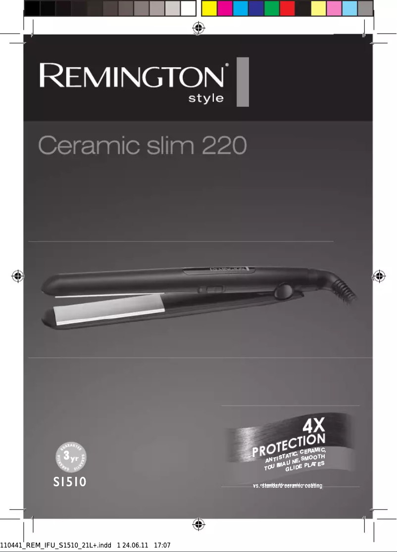 Página 1 del manual Manual de usuario Remington Ceramic Slim 220 S1510