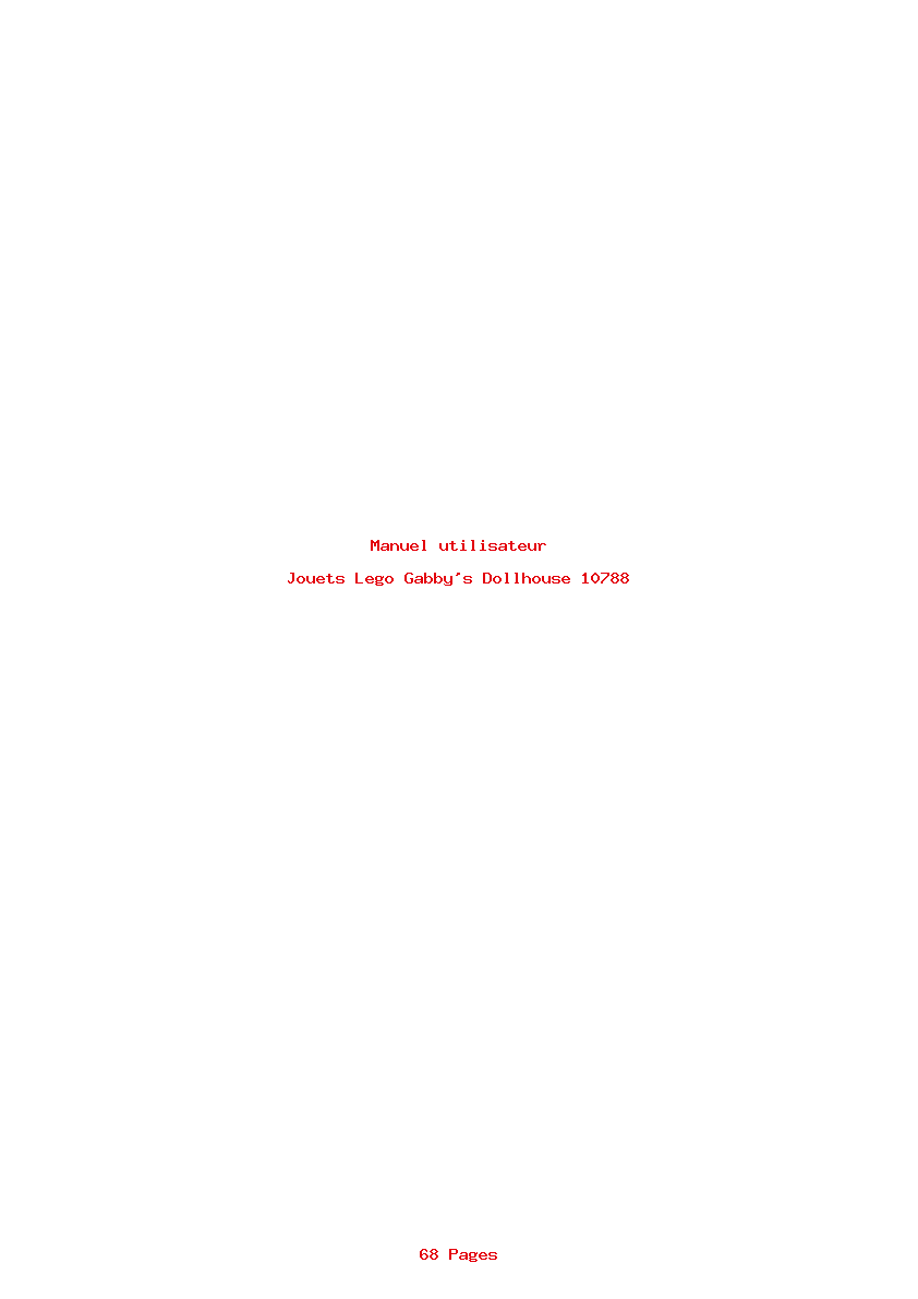 Page 1 de la notice Manuel utilisateur Lego Gabby's Dollhouse 10788
