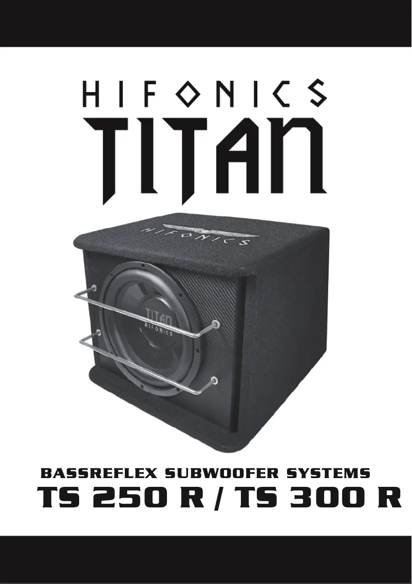 Page 1 de la notice Manuel utilisateur Hifonics Titan TS300R