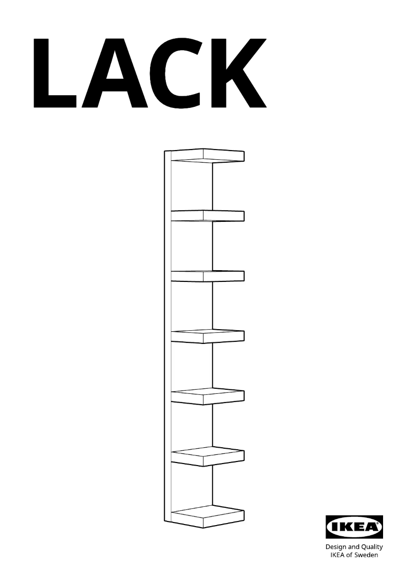 Page 1 de la notice Manuel utilisateur Ikea LACK 602.821.86