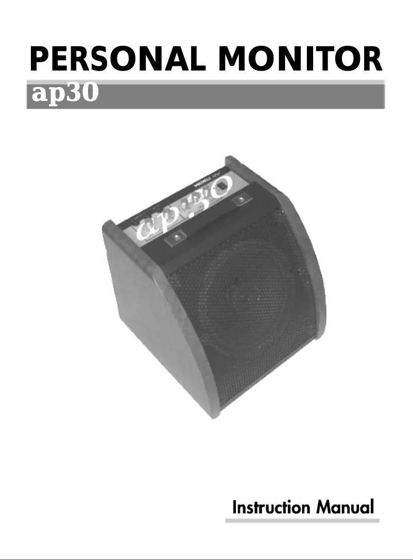 Page 1 de la notice Manuel utilisateur Medeli AP30