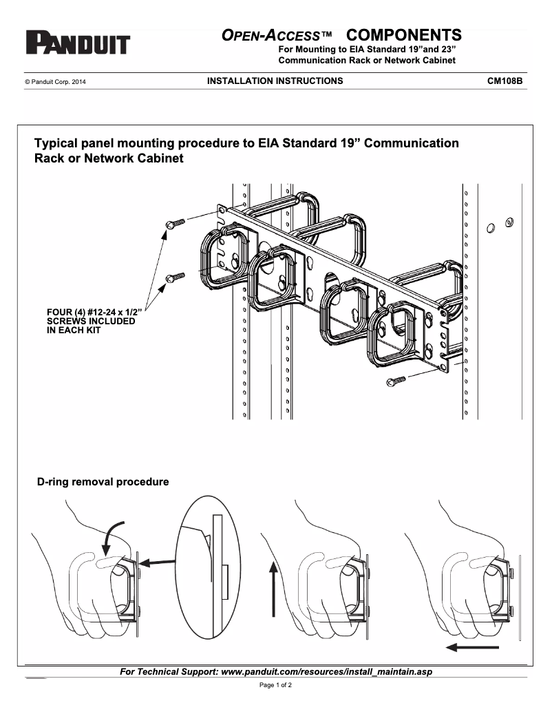 Page 1 de la notice Manuel utilisateur Panduit CMPH1