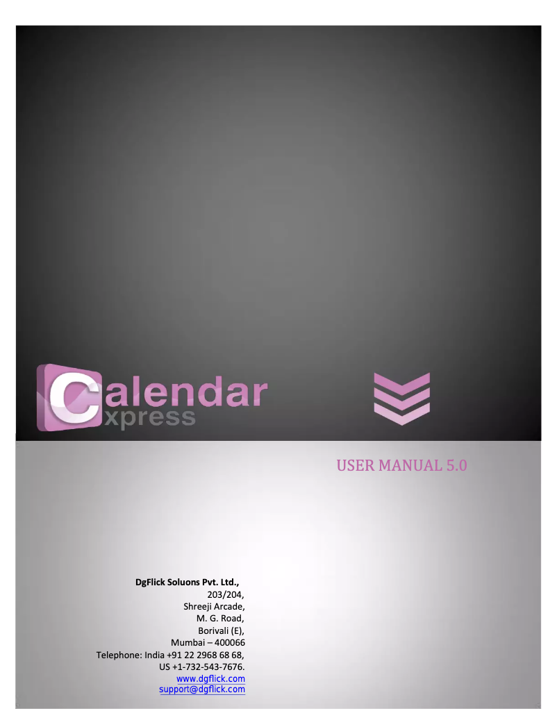 Image de la première page du manuel de l'appareil Calendar Xpress