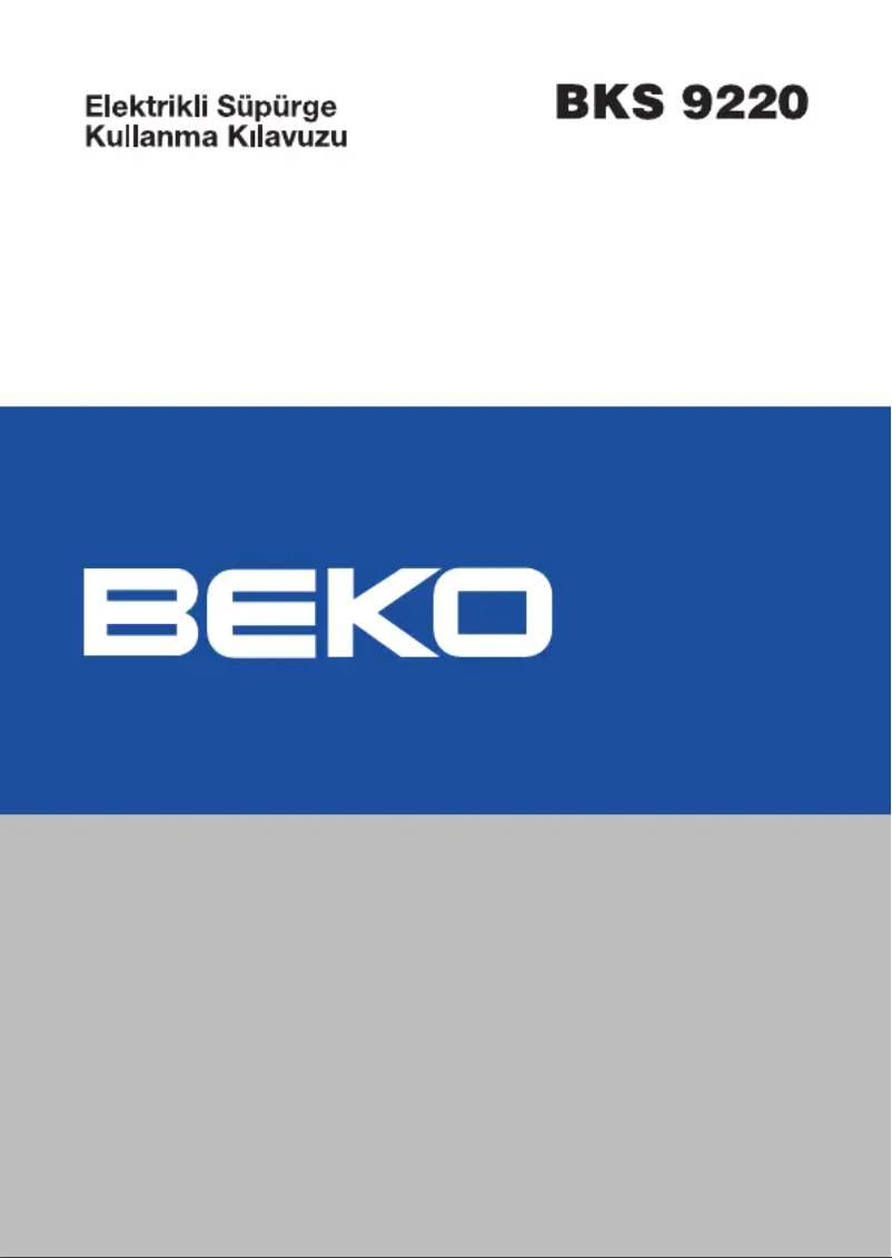 Página 1 del manual Manual de usuario Beko BKS 9220