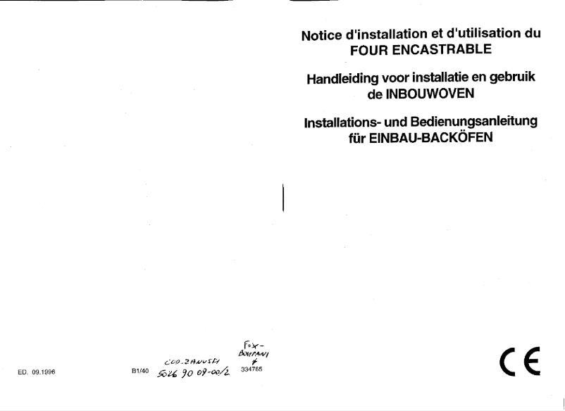 Page 1 de la notice Manuel utilisateur Zanker ZC 241 ra