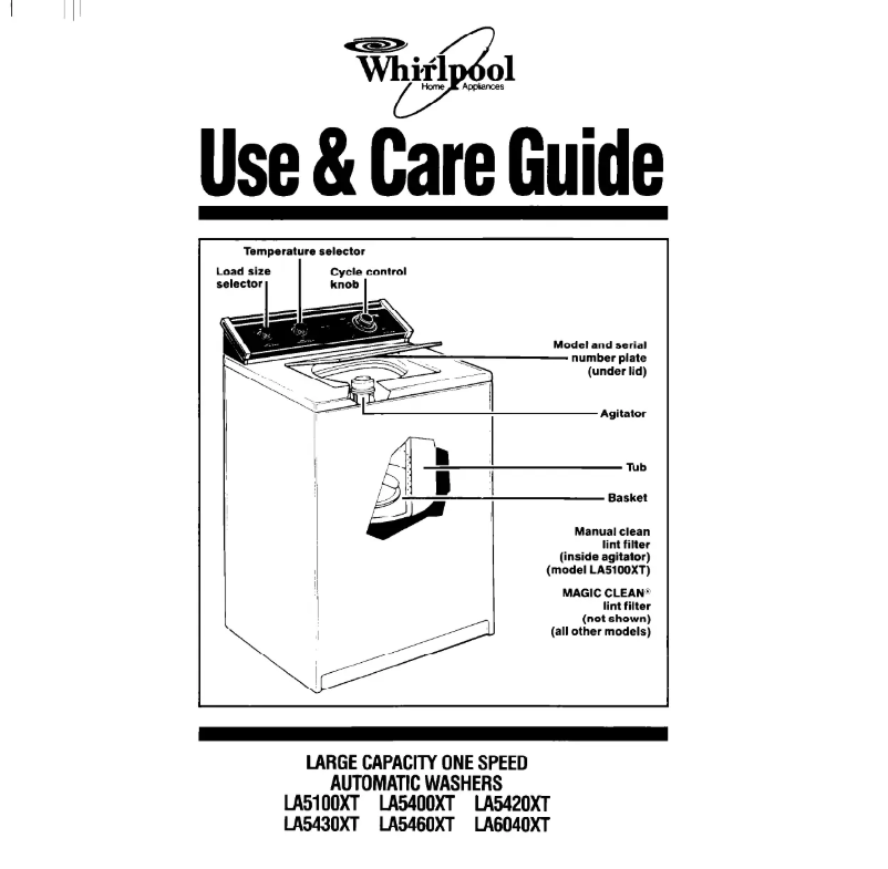 Página 1 del manual Manual de usuario Whirlpool LA5430XT