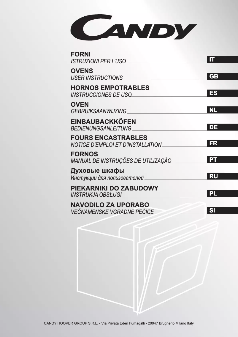 Page 1 de la notice Manuel utilisateur Candy FPP 629 NXL