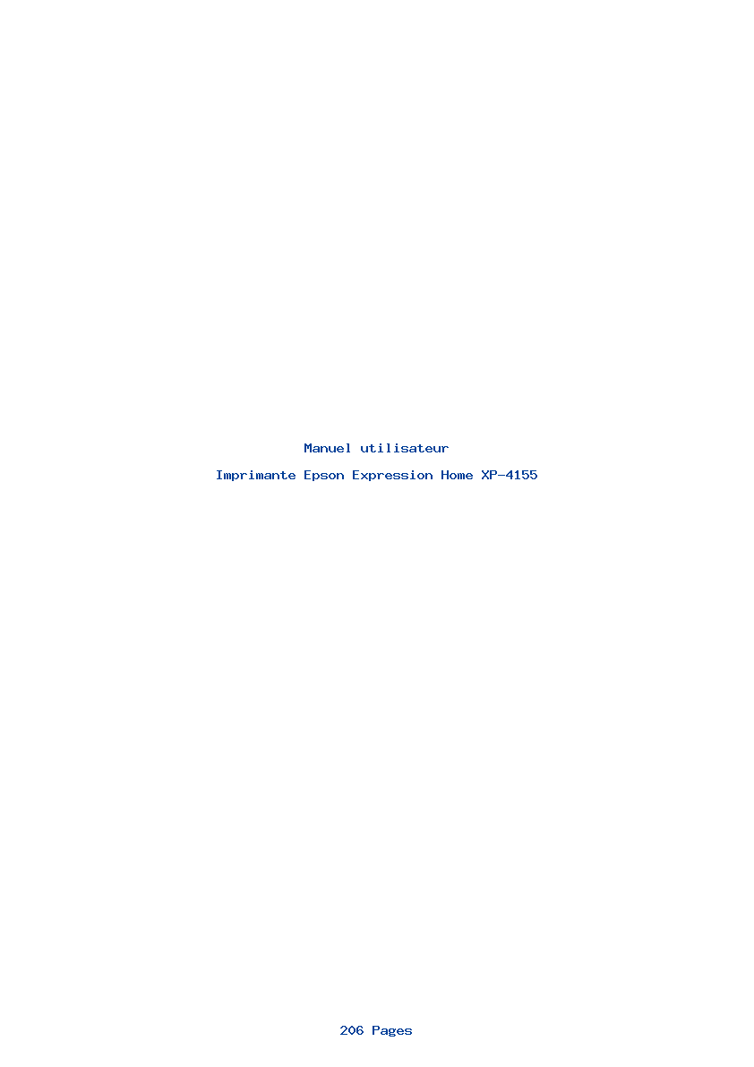 Page 1 de la notice Manuel utilisateur Epson Expression Home XP-4155