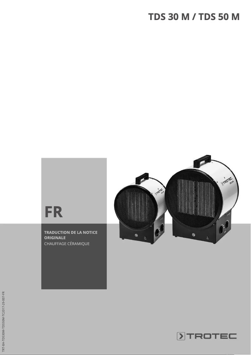 Page 1 de la notice Manuel utilisateur Trotec TDS 30 M