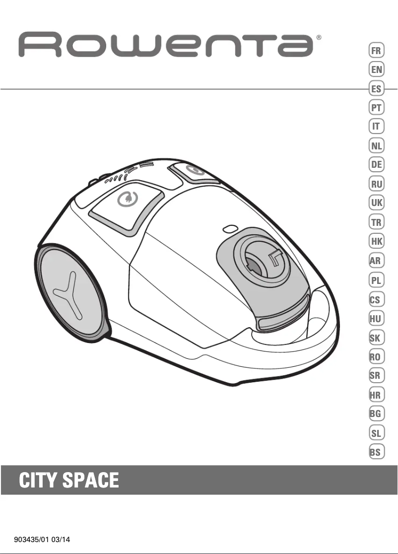 Page 1 de la notice Manuel utilisateur Rowenta City Space RO2433WA