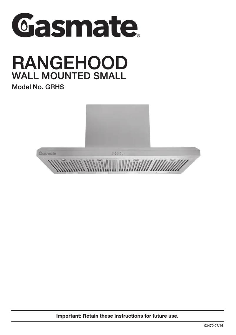 Page 1 de la notice Manuel utilisateur Gasmate GRHS